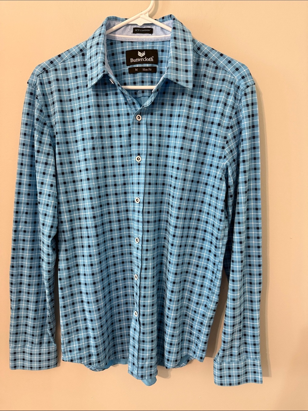 Buttercloth icy cotton slim fit button down shirt NWOT